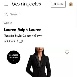 Lauren Ralph Lauren Tuxedo Style Gown